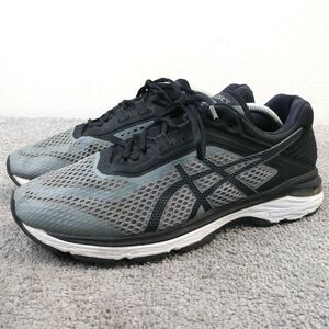 Asics GT 2000 6 Mens Size 10.5 2E Wide Running Shoes Gray Black Sneakers Low